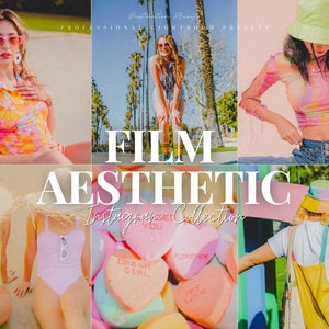 11 FILM AESTHETIC Lightroom Mobile & Desktop Presets, Vintage Film Filter for Instagram Influencer, Analog 35 mm Presets, 90s Preset