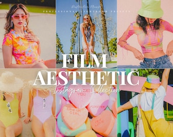 11 FILM AESTHETIC Lightroom Mobile & Desktop Presets, Vintage Film Filter for Instagram Influencer, Analog 35 mm Presets, 90s Preset