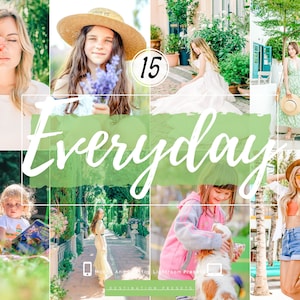 15 EVERYDAY BRIGHT Lightroom Presets Natural Light and Airy Presets for Instagram Blogger Clean Presets Summer Outdoor Preset Spring Presets