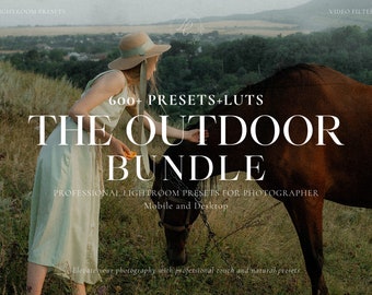 600+ OUTDOOR Lightroom Bundle Presets, Rustic Filter for Instagram, Moody Travel Presets, Earthy Presets, Warm Filter, Mobile and Desktop