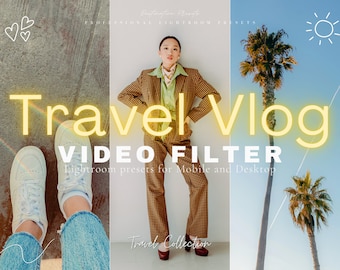 28 TRAVEL VLOG Video Filter and Lightroom Presets, Summer Luts Video Influencer Presets, Natural Instagram Filters, Aesthetic Video Filter