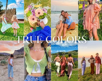 10 NATURAL COLOR Lightroom Presets, True To Color Preset, Bright Presets, Summer Aesthetic Presets, Outdoor Presets, Bright Blogger Presets
