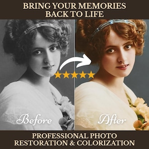 Best Photo Restoration & Colorization Service, Restore Old Photos, Repair Damaged Pictures, Improve Photo Quality, Vintage Photo, Fix Damage