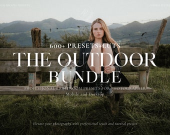 600+ OUTDOOR Lightroom Bundle Presets, Rustic Filter for Instagram, Moody Travel Presets, Earthy Presets, Warm Filter, Mobile and Desktop