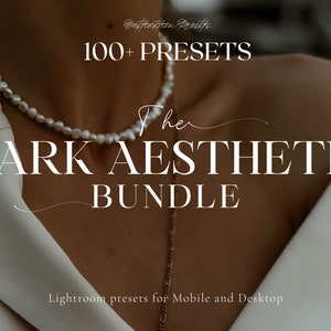 100 DARK AESTHETIC BUNDLE Mobile & Desktop Presets, Moody Aesthetic Filter for Instagram, Dark Influencer Preset, Minimal Presets