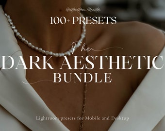 100 DARK AESTHETIC BUNDLE Mobile & Desktop Presets, Moody Aesthetic Filter für Instagram, Dark Influencer Preset, Minimal Presets