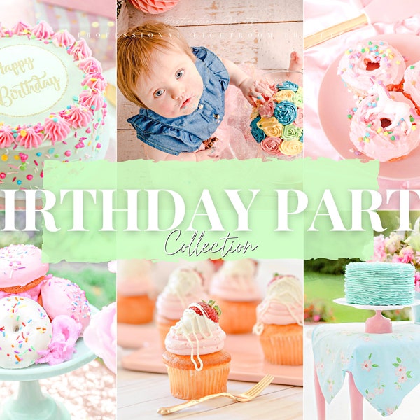 16 BIRTHDAY PARTY Lightroom Mobile & Desktop Presets, Bright Outdoor Filter für Blogger, Pastel Presets, Vibrant Party Preset, Event Presets