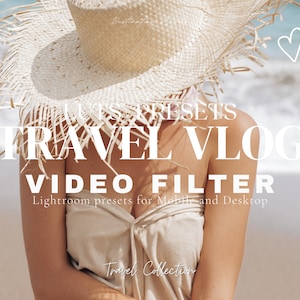 28 TRAVEL VLOG Video Filter and Lightroom Presets, Summer Luts Video Influencer Presets, Natural Instagram Filters, Aesthetic Video Filter