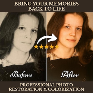 Best Photo Restoration & Colorization Service, Restore Old Photos, Repair Damaged Pictures, Improve Photo Quality, Vintage Photo, Fix Damage