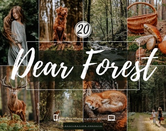 20 FOREST Lightroom Presets Woodlands Presets for Instagram Blogger Moody Green Presets Outdoor Nature Presets Spring Presets Landscape Wood