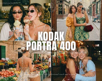 10 Kodak Film Lightroom Preset Pack, Vintage Film Look, Analog Colors, Portrait & Travel Photo Editing, Instant Download