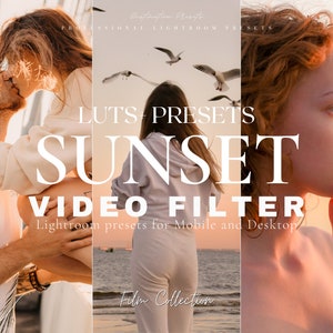23 SUNSET Lightroom Presets and Video Filter, Summer Presets for Instagram Influencer, Aesthetic Beach Filter, Natural and Warm Preset