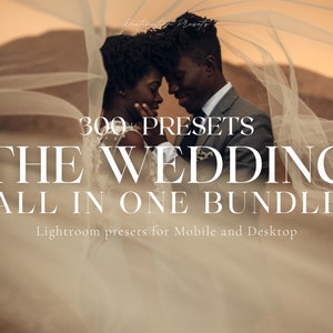 600+ WEDDING BUNDLE Lightroom Presets, Bright Airy Presets, Moody Presets, Professional Couple Presets, Elopement Presets, Mobile & Desktop