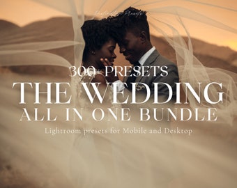 600+ WEDDING BUNDLE Lightroom Presets, Bright Airy Presets, Moody Presets, Professional Couple Presets, Elopement Presets, Mobile & Desktop