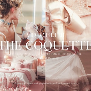 400 Coquette Pink Luts Video Filter Bundle, Aesthetic Filters for Instagram, Natural and Clean Filters, Video Color Grading, Premiere Pro
