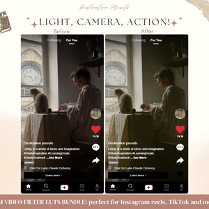 600+ FILM LUTS Video Presets, CINEMATIC Film Video Filter, Photo and Video Color Grading, Premiere Pro, Final Cut Pro, Video Editing