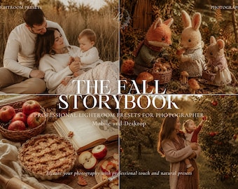 Fall Storybook Lightroom Presets, Warm Fall Photo Filters for Mobile & Desktop, Moody Photo Bundle, Cozy Rustic Presets, Golden Hour preset