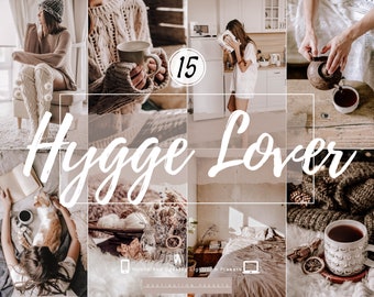15 HYGGE Lightroom Presets Cozy Home Presets for Family Lifestyle Preset Bright Interior Presets Warm Presets for Instagram Winter Presets