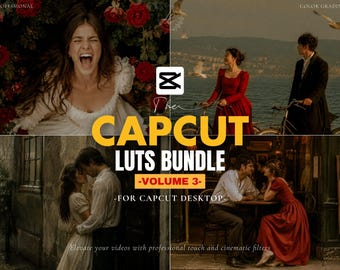 Paquete de más de 500 LUTs de CapCut: tonos de película retro vintage para escritorio, filtros para vlogs diarios y estilo de vida, paquete de edición de video cinematográfico vol. 3