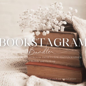 350+ BOOKSTAGRAM Lightroom Bundle Presets, Aesthetic Influencer Presets, Moody Blogger Presets, Dark Academia Presets, Books Presets