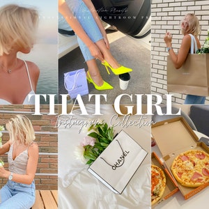 12 THAT GIRL Lightroom Mobile & Desktop Presets, Aesthetic Filter for Instagram Blogger, Natural Outdoor Presets, Bright Clean Preset