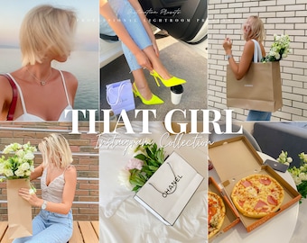 12 THAT GIRL Lightroom Mobile & Desktop Presets, Aesthetic Filter for Instagram Blogger, Natural Outdoor Presets, Bright Clean Preset