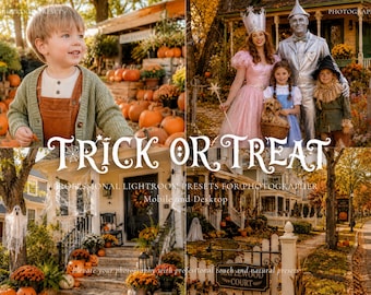 Fall Lightroom Presets, Warm Autumn Family Photo Filters, Pumpkin & Halloween Mobile Desktop