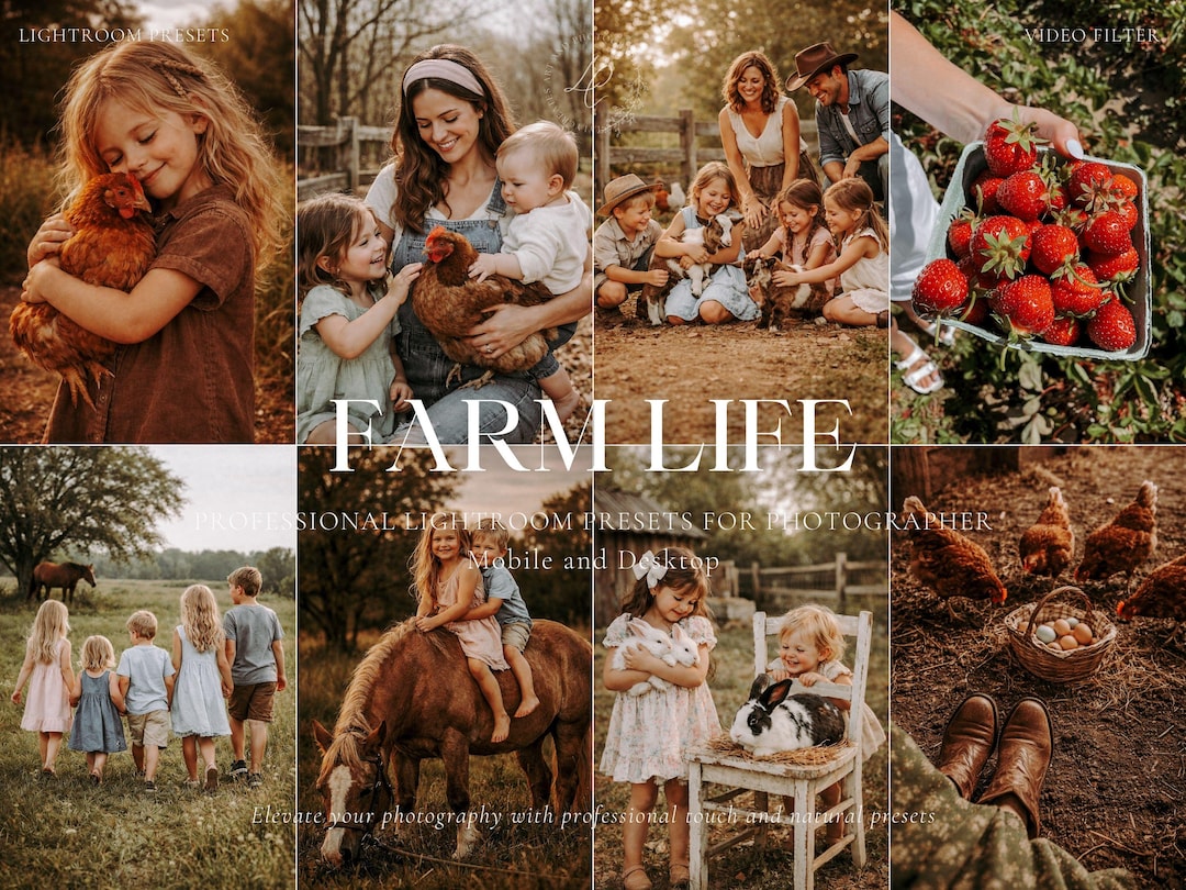 Rustic Picture Editing Examples Farm Lightroom Presets, Warm Rustic Country Presets for Mobile ...