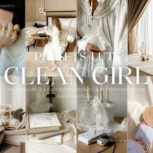 10 CLEAN GIRL Lightroom Presets, Natural Instagram Presets, Bright Blogger Presets, That Girl Presets for Influencer, Mobile & Desktop