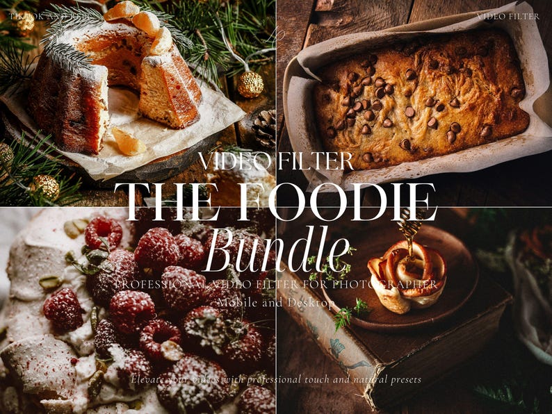 Foodle Bundle LUTs - Professional Video Color Grading Filters for Vibrant Food Videos and Photos | Instant Download