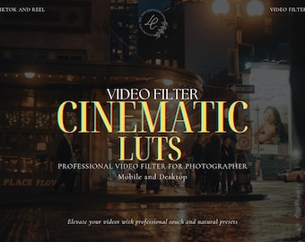 600+ CINEMATIC LUTS Video Presets, Video and Photo Color Grading, Film Video Filter,, Premiere Pro, Final Cut Pro, Video Editing, Video Luts