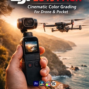 300+ DJI Cinematic LUTs Bundle | D-Log, D-Log M & Rec.709 Professional Drone Video Presets | Mavic Pro, Mini 4 5 Pro, Osmo Pocket 3