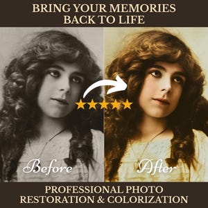Best Photo Restoration & Colorization Service, Restore Old Photos, Repair Damaged Pictures, Improve Photo Quality, Vintage Photo, Fix Damage
