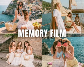 12 FILM SUMMER Lightroom Presets, Cinematic Summer Filter, Travel Presets For Instagram, Vintage Aesthetic, Beach Photo Filter