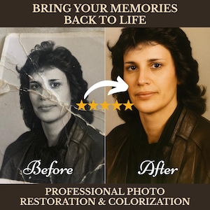 Best Photo Restoration & Colorization Service, Restore Old Photos, Repair Damaged Pictures, Improve Photo Quality, Vintage Photo, Fix Damage