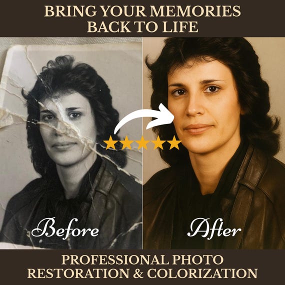 Best Photo Restoration & Colorization Service, Restore Old Photos, Repair Damaged Pictures, Improve Photo Quality, Vintage Photo, Fix Damage