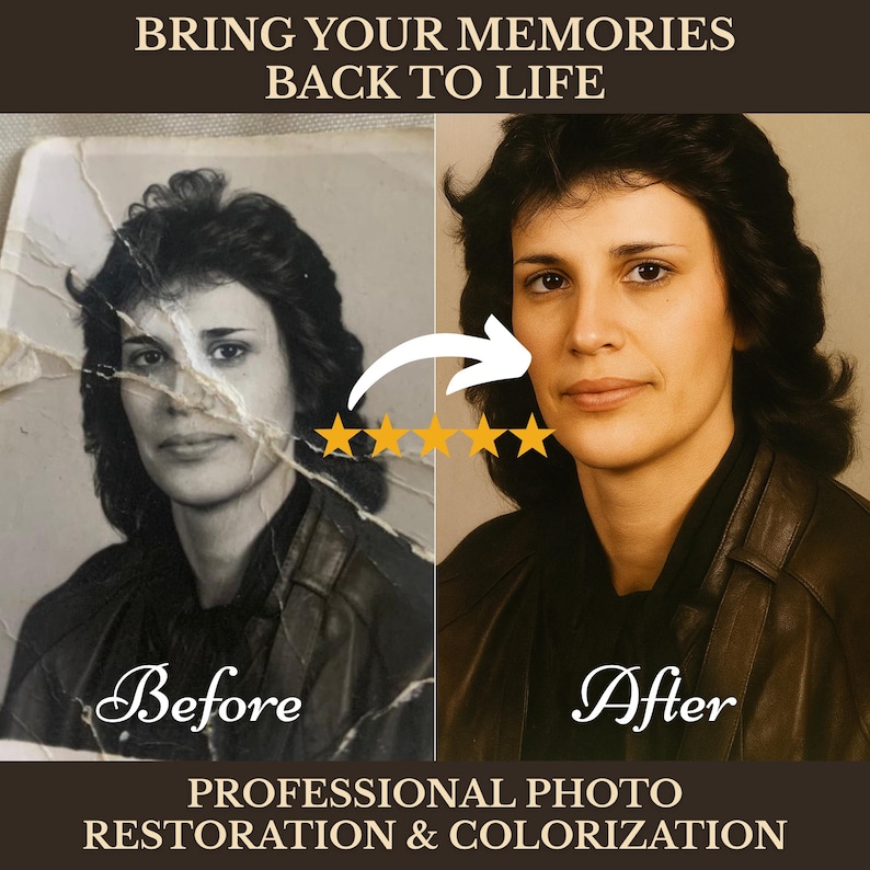 Best Photo Restoration & Colorization Service, Restore Old Photos, Repair Damaged Pictures, Improve Photo Quality, Vintage Photo, Fix Damage