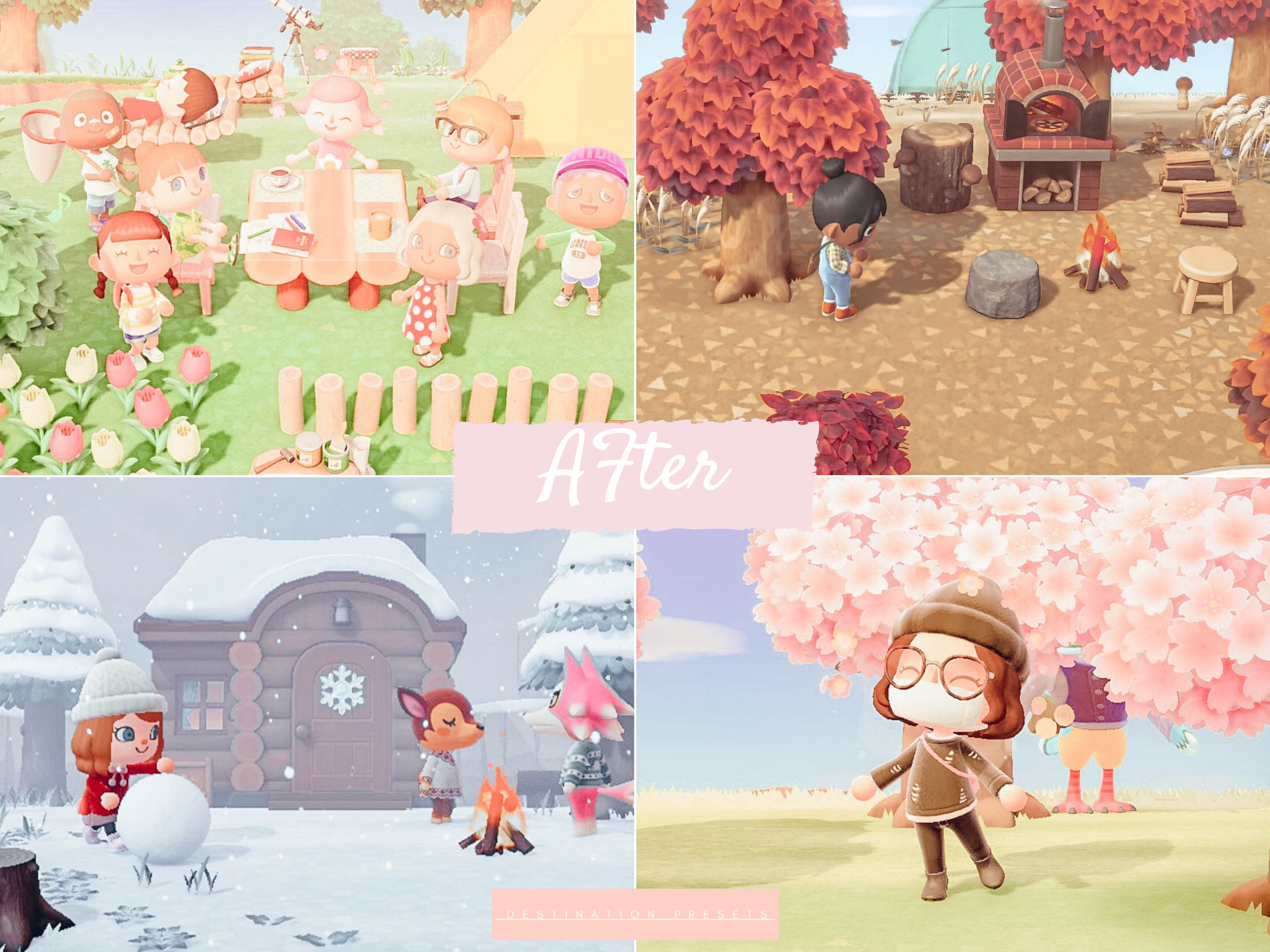 5 ANIMAL CROSSING Lightroom Mobile Presets Pink Preset Pastel Presets