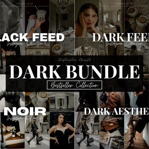 68 DARK BUNDLE Lightroom Mobile & Desktop Presets, Black Aesthetic Presets for Instagram, Dark Moody Presets for Influencer, Presets Bundle