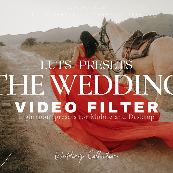 400+ Wedding LUTs Color Grading, Video und Foto für Mobile & Desktop, Adobe After Effects, Premiere Pro, Da Vinci, Final Cut, Moody Filter