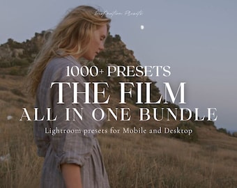 1000 FILMBUNDEL Lightroom-voorinstellingen voor mobiel en desktop, esthetische filmpresets voor influencer, vintage analoge film, Instagram-filmkorrelfilter