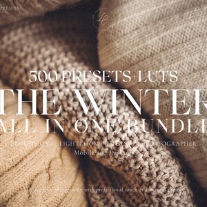 500+ WINTER CHRISTMAS Presets Bundle, Seasons Lightroom Presets, Holiday Presets, Moody Photo Filter, Cozy Presets, Mobile & Desktop