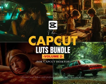 Paquete de más de 400 LUTs cinematográficos CapCut: tonos urbanos de estilo callejero para escritorio, filtros de película analógica, paquete de edición de vídeo Moody Night Cinestill Vol. 2