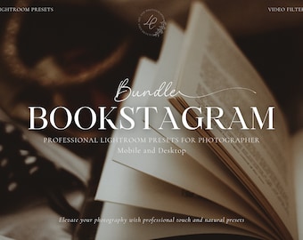 350+ BOOKSTAGRAM Lightroom Bundle Presets, Aesthetic Influencer Presets, Moody Blogger Presets, Dark Academia Presets, Books Presets