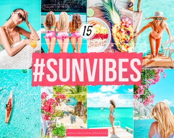 15 SUMMER Lightroom Presets Influencer Presets for Instagram Blogger Bright Airy Beach Presets Vibrant Travel Preset Lifestyle Presets