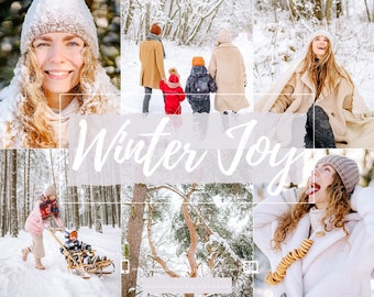 10 WINTER WHITE Lightroom Mobile Presets, Light Airy Instagram Filter, Christmas Holiday Presets for Blogger, Snow Presets, Cold Tone