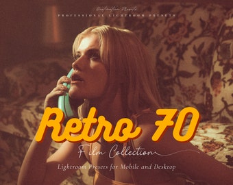 20+ RETRO AESTHETIC Lightroom mobile and Desktop Presets, Analog Presets for Influencer, Vintage 70s Presets, Film Look Presets, 80s Presets