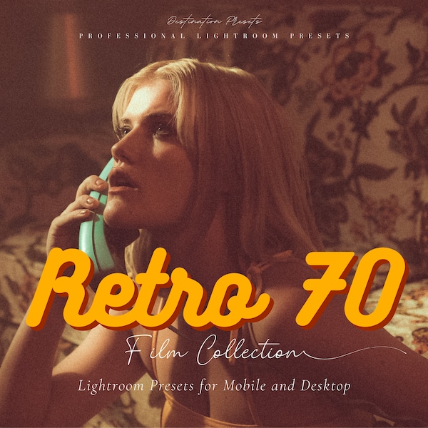 Más de 20 ajustes preestablecidos RETRO AESTHETIC Lightroom para dispositivos móviles y de escritorio, ajustes preestablecidos analógicos para Influencer, ajustes preestablecidos vintage de los años 70, ajustes preestablecidos de aspecto de película, ajustes preestablecidos de los años 80