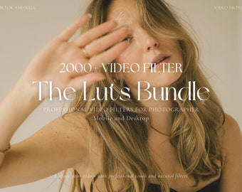 2000+ LUTS Video Filter Bundle, ästhetischer Filter für Instagram Influencer, Video Color Grading für Blogger, Premiere Pro, Reel Videobearbeitung