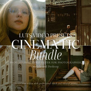 600+ CINEMATIC LUTS Video Presets, Video and Photo Color Grading, Film Video Filter,, Premiere Pro, Final Cut Pro, Video Editing, Video Luts